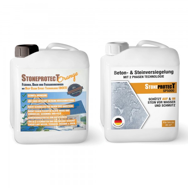 Stoneprotect Set SPORANGE Steinreiniger + SP5000 Steinversiegelung