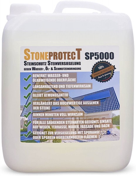 SP5000 StoneprotecT Steinversiegelung Steinimprägnierung 5 LiterWasser und Ölabweisend